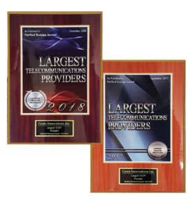 2018 and 2017 Largest VOIP Provider by Hartford Business Journal